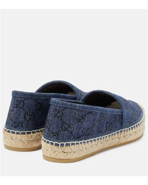 gucci heeled espadrilles|Gucci espadrilles denim.